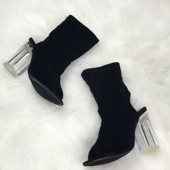 Pep Toe Suede Booties - Picture 6 of 7